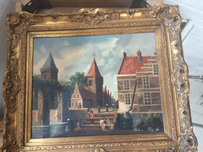 Wie herkent de handtekening van de schilder van dit schilderij? 1