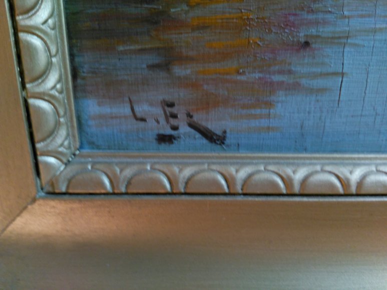 Wie herkend de handtekening op dit schilderij?