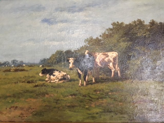 onbekende schilder "Koeien in de wei"